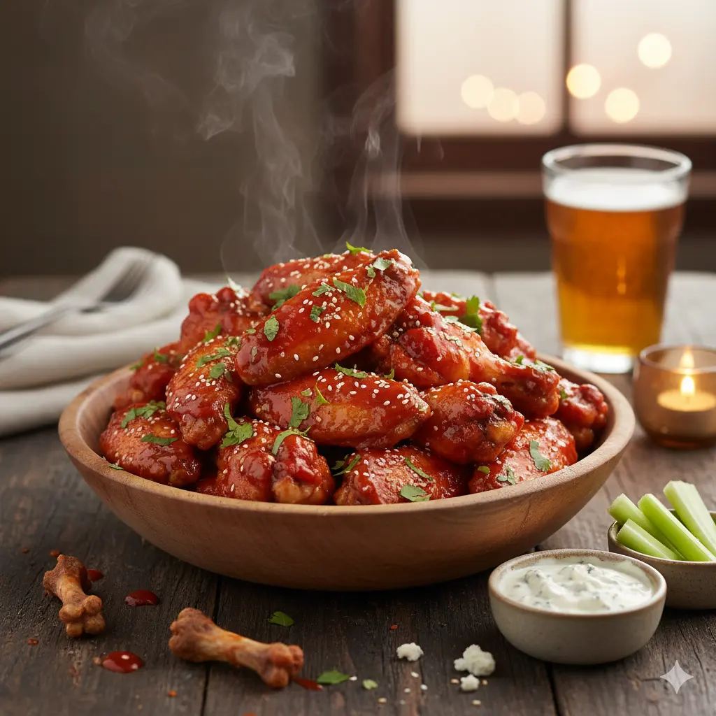 Crispy chicken wings - spicy and regular varieties at Fritou in Regina, SK