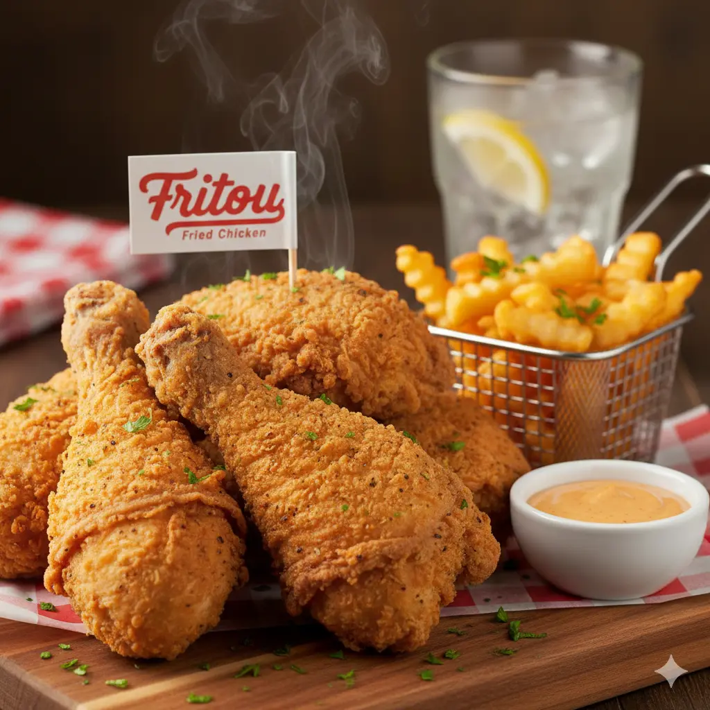 Fritou's signature marinated fried chicken in Regina, SK - crispy and cooked to order